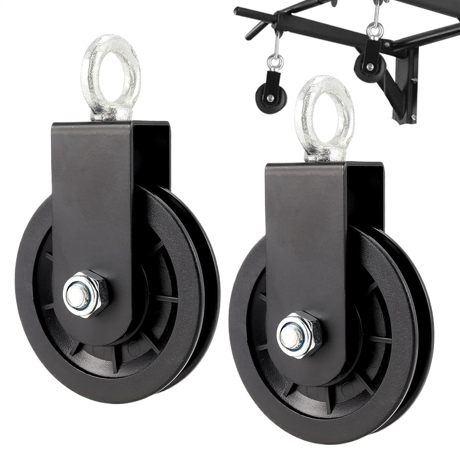 Home Gym Diy Pulley System - Hochbelastbares Fitness-Seilzugsystem-Set 2 Stück Stahlseil-Rollen Mit