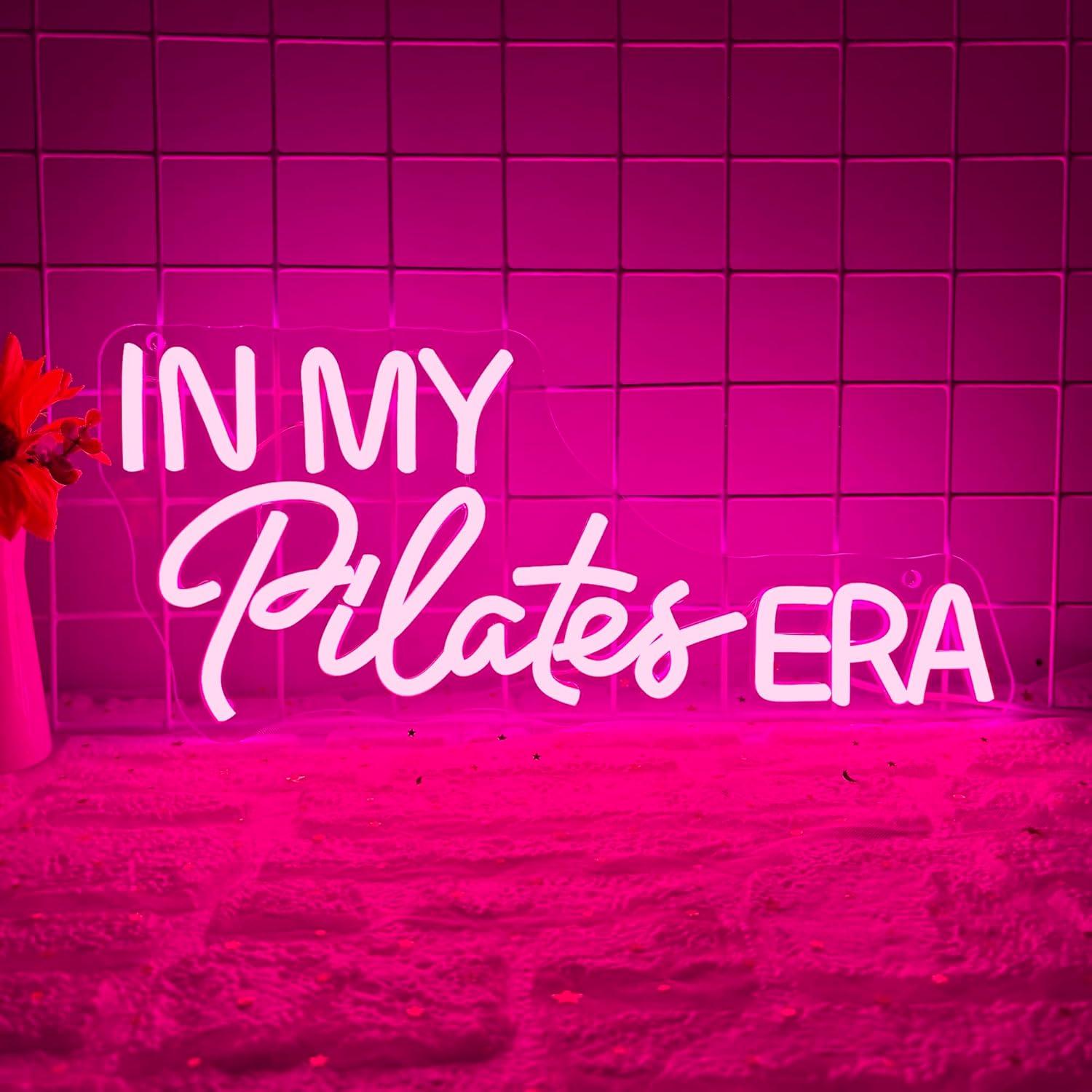Home Gym Yoga Room - In My Pilates Era Neonschild Dimmbare