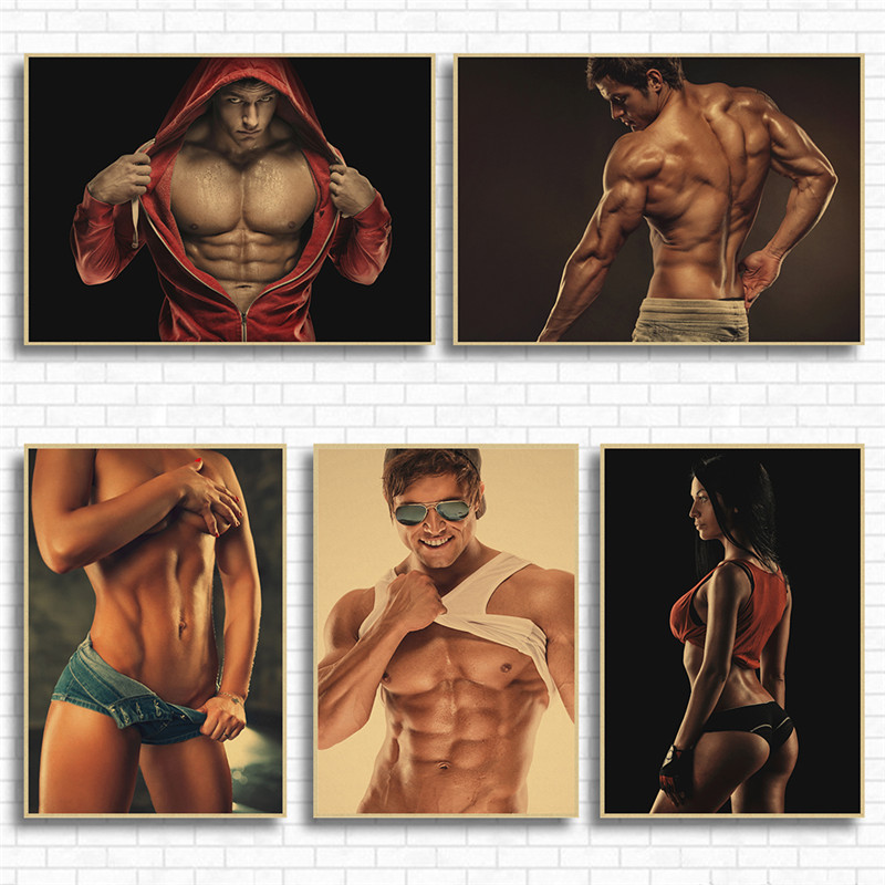 Home Gym Wallpaper - Muskel Bodybuilding Fitness motivierende Vintage Kraft