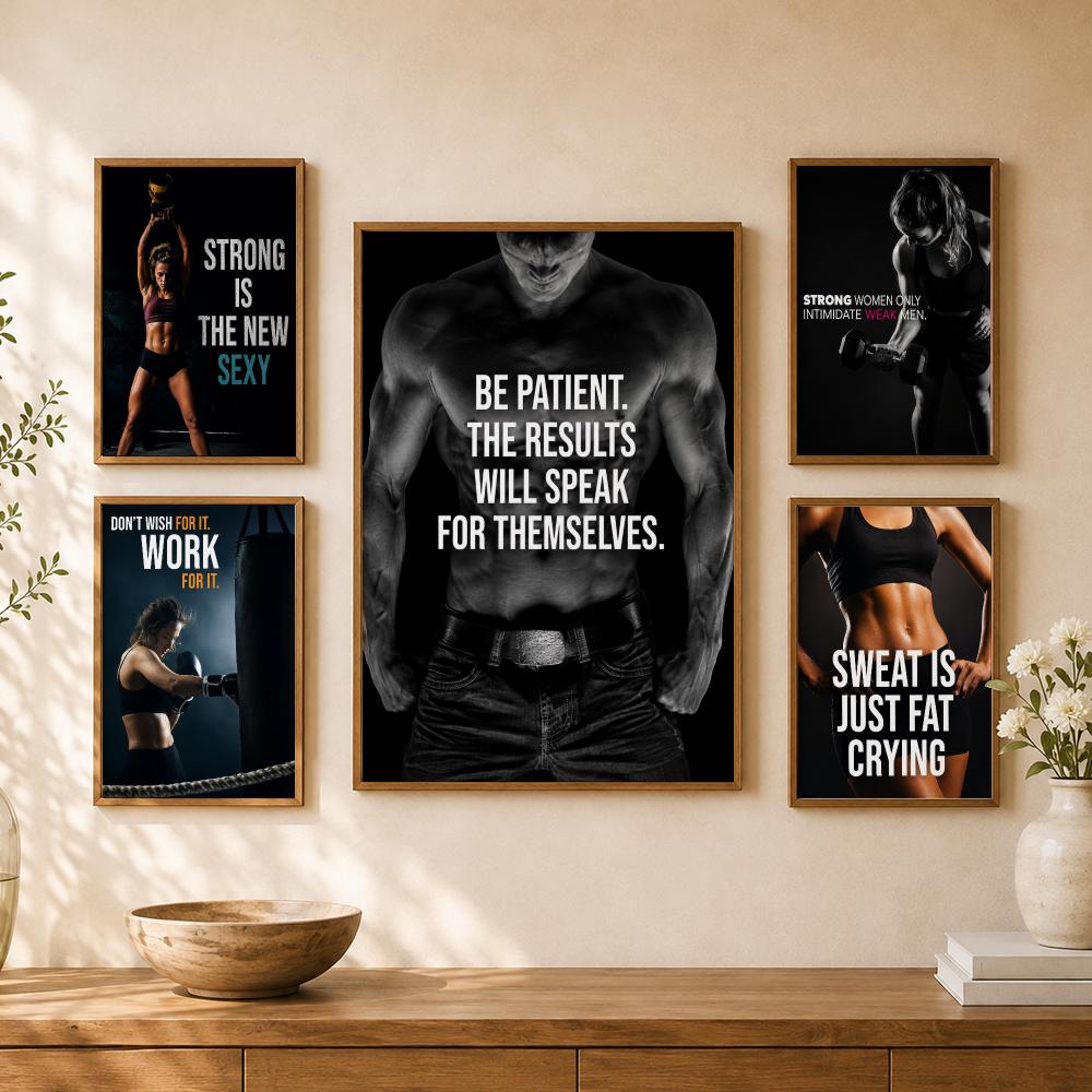 Home Gym Wallpaper - Fitness-Motivation Bodybuilding Workout Inspirierende Zitate Poster