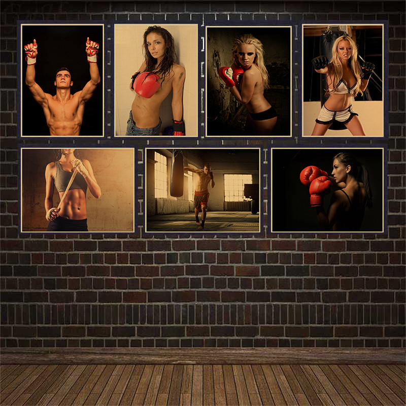 Home Gym Wallpaper - Kraftpapier Malerei Poster Boxen Fitness Workout