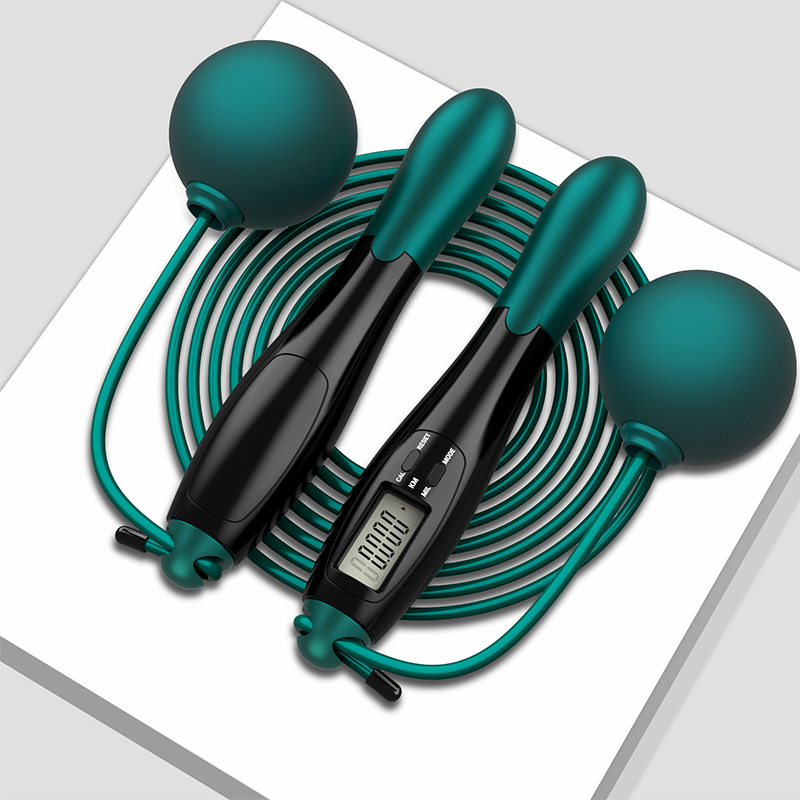 Home Gym Cable - Verstellbares Digitales Zähl-Springseil mit Stahlkabel für