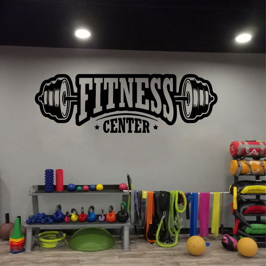 Home Gym Wallpaper - Gym Vinyl Dekor Wandtattoo Fitness Club