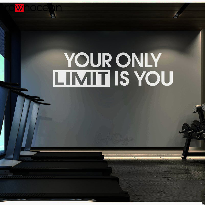 Home Gym Wallpaper - Ihre einzige grenze ist sie-Wand aufkleber