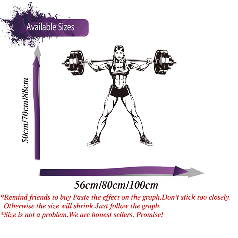 Große Gym Frau Hanteln Wandtat – Home Gym Wallpaper Bewertung und Preis