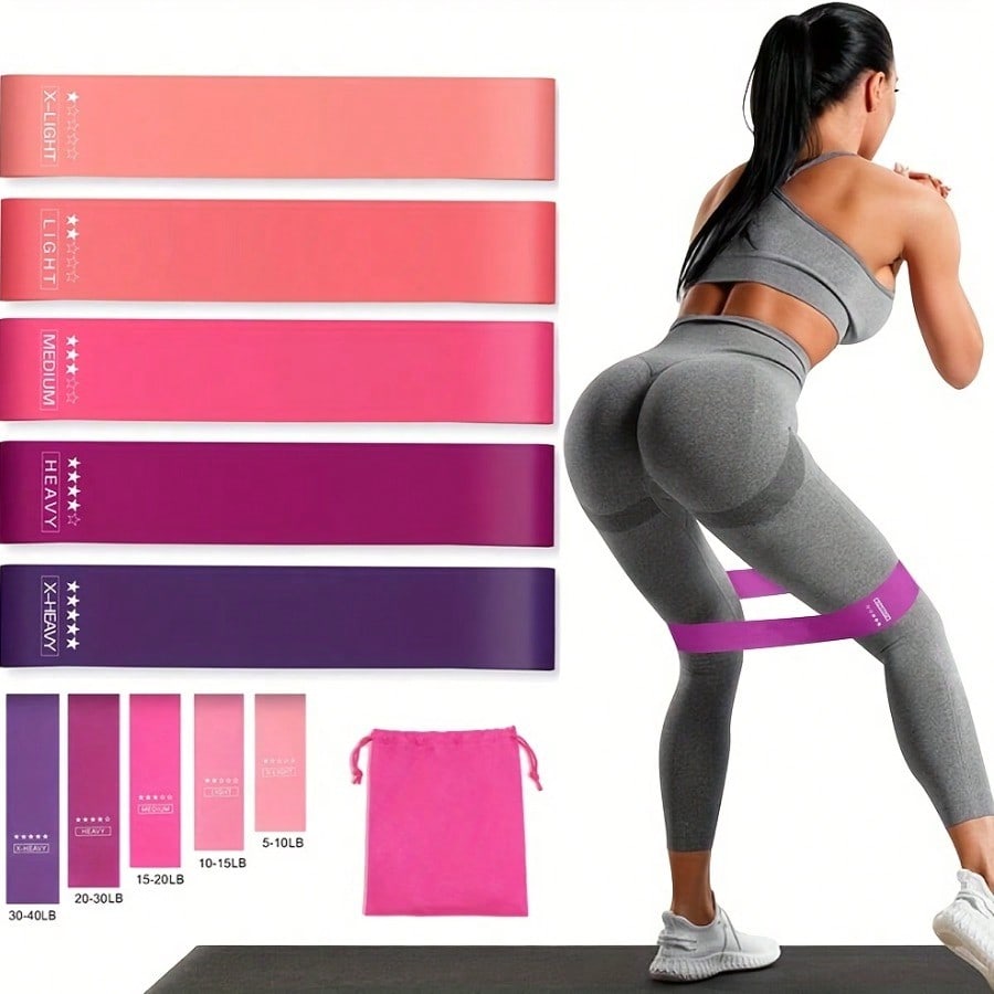 5-teiliges Rosa Widerstandsban – Home Gym Resistance Machine Bewertung und Preis