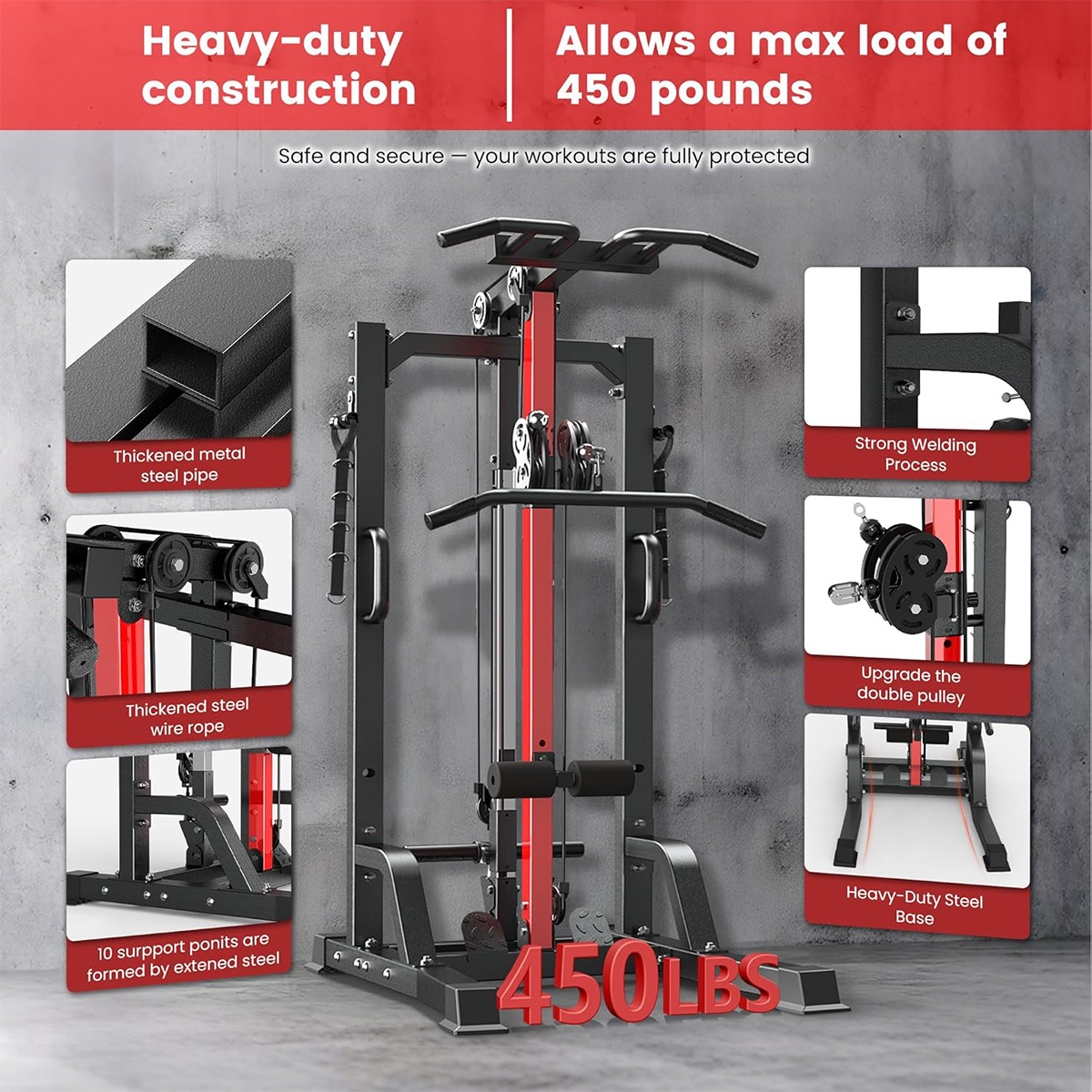 Pooboo Heimfitnessgerät - Hoch – All In One Gym Home Equipment Bewertung und Preis