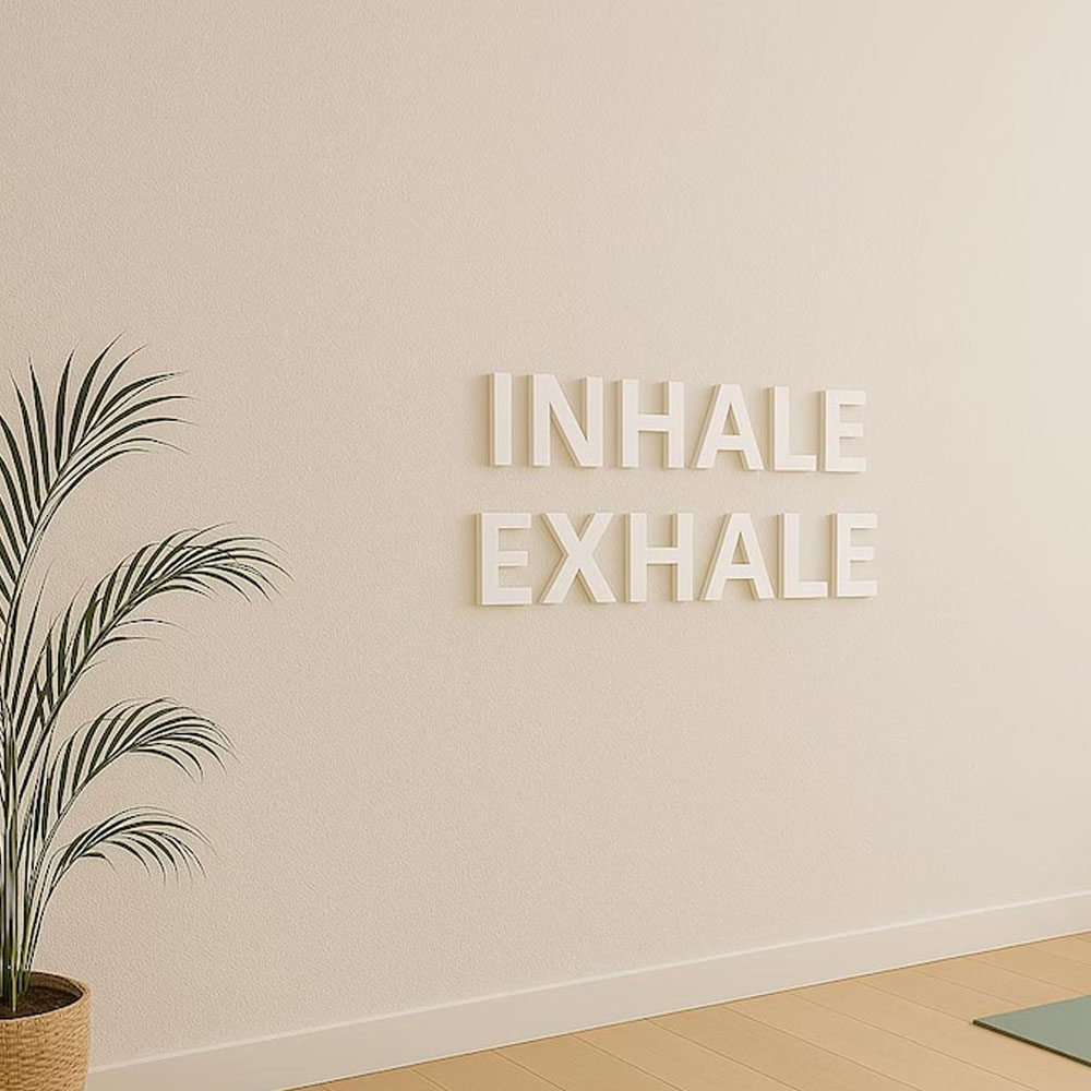 INHALE EXHALE Wandschild Yoga- – Home Gym Yoga Room Bewertung und Preis