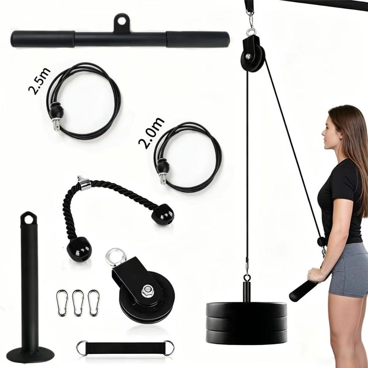 Geräuscharmes Edelstahl-Kabelz – Home Gym Diy Pulley System Bewertung und Preis