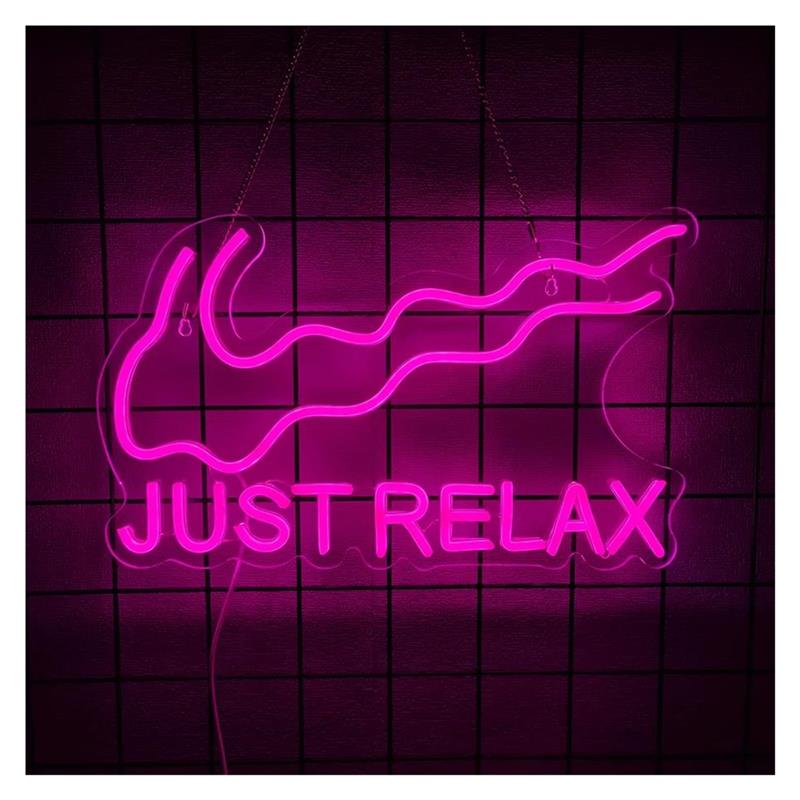 Just Relax Neon-Schildleuchte  – Home Gym Yoga Room Bewertung und Preis