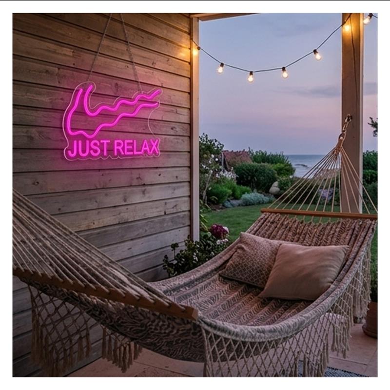 Just Relax Neon-Schildleuchte  – Home Gym Yoga Room Bewertung und Preis