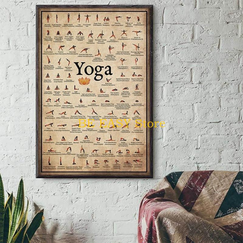 E28F Retro Vintage Yoga Kunstd – Home Gym Wallpaper Bewertung und Preis