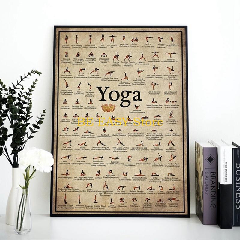 E28F Retro Vintage Yoga Kunstd – Home Gym Wallpaper Bewertung und Preis